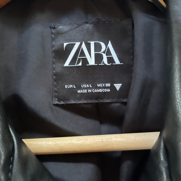 Zara Moto Jacket NWT Faux Leather - Picture 6 of 9